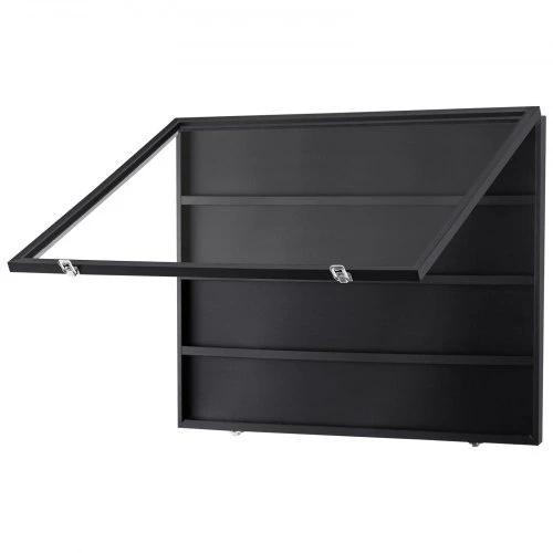 Nuotraukų rėmelis Koduva VEVOR 36 graded sports card display case, 77.5 x 61.7 x 5.3 cm, matinės juodos spalvos