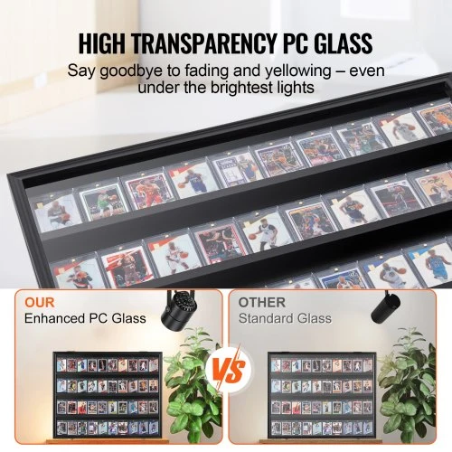 Nuotraukų rėmelis Koduva VEVOR 36 graded sports card display case, 77.5 x 61.7 x 5.3 cm, matinės juodos spalvos