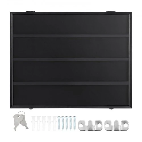 Nuotraukų rėmelis Koduva VEVOR 36 graded sports card display case, 77.5 x 61.7 x 5.3 cm, matinės juodos spalvos