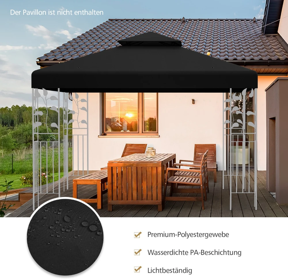 Promotion Paviljono stogo danga 3x3 m juoda