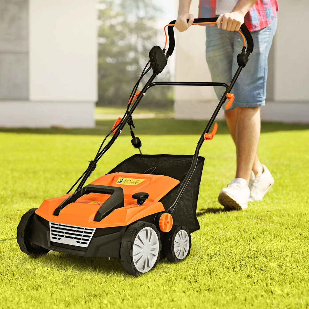 Promotion Elektrinis vejos skarifikatorius ir aeratorius, 1800 W, oranžinis, 67 x 58 x 86-104 cm