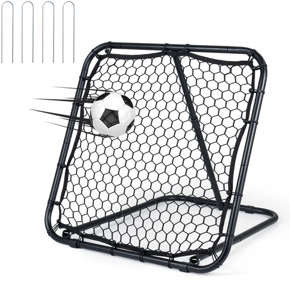 Promotion Futbolo kamuolio atmušėjas, 7 reguliuojami kampai, juodas, 101 x 96 x 97 cm