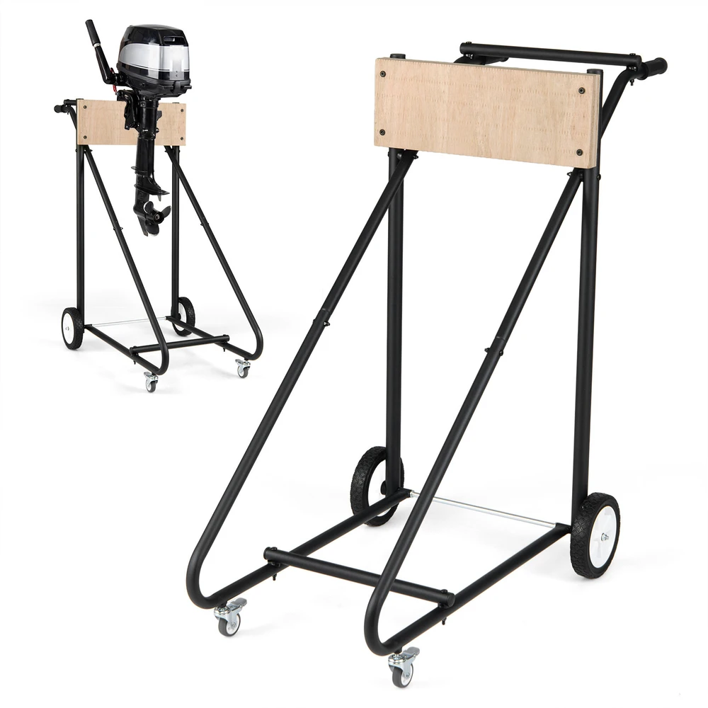 Promotion Pakabinamo variklio stovas su ratukais, juodas, 150 kg, 110 x 57 x 104 cm