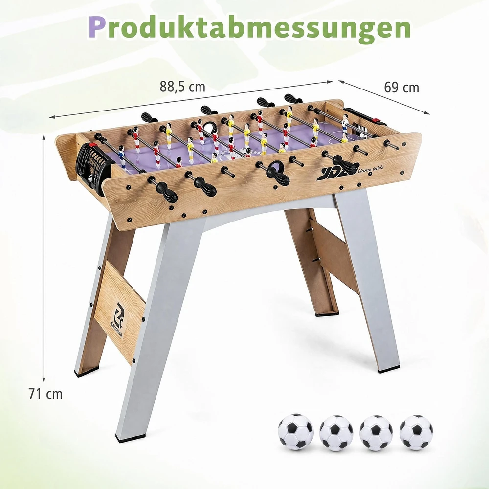 Promotion Stalo futbolo stalas su nuimamomis kojomis, medienos atspalvio, 88,5 x 69 x 71 cm