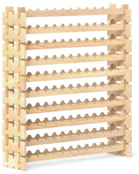 Promotion Vyno butelių lentyna, 6 aukštų, 72 buteliams, pušies mediena, 120 x 29 x 79 cm