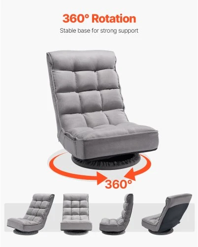 Sofa VEVOR Grindų kėdė, pilka, QX-1558C