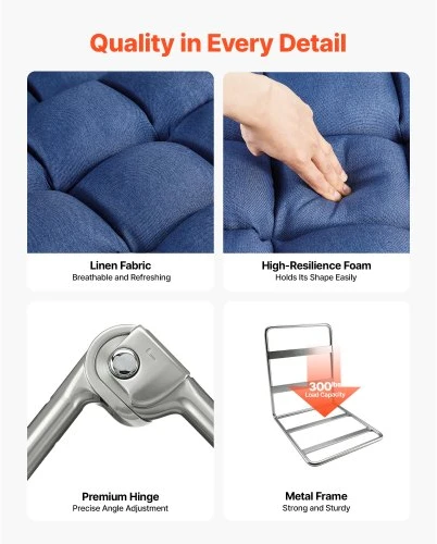 Sofa VEVOR Grindų kėdė, tamsiai mėlyna, QX-0339-4