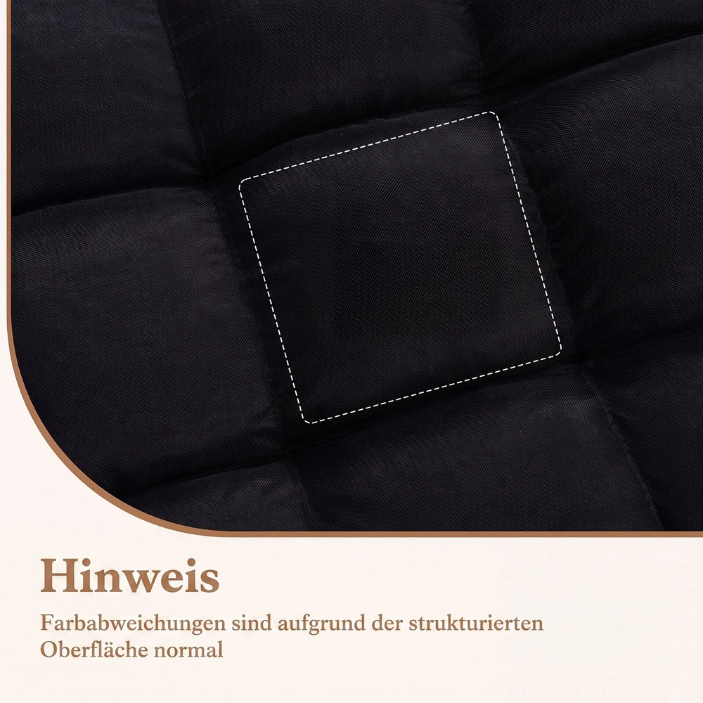 Sofa Promotion Sulankstoma grindų kėdė su reguliuojamu atlošu ir atlošimo funkcija, juoda, 61 x 54 x 56 cm