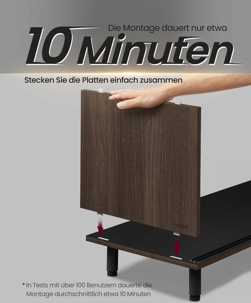 TV staliukas Koduva TV spintelė iki 60 colių televizoriui, 140 x 39 x 45 cm, ruda-juoda, stiklas ir plienas