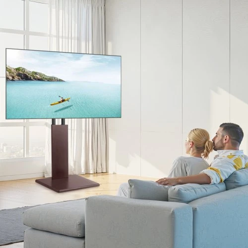 TV staliukas VEVOR TV stovas, stalinis, 32–70 colių ekranams, su pasukimu ir aukščio reguliavimu, iki 99 svarų, MAX VESA 600 x 400 mm