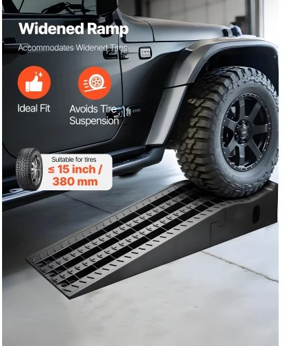 VEVOR Automobilio užvažiavimo rampos, 2 vnt., 5897 kg GVW, 160 mm, juodos