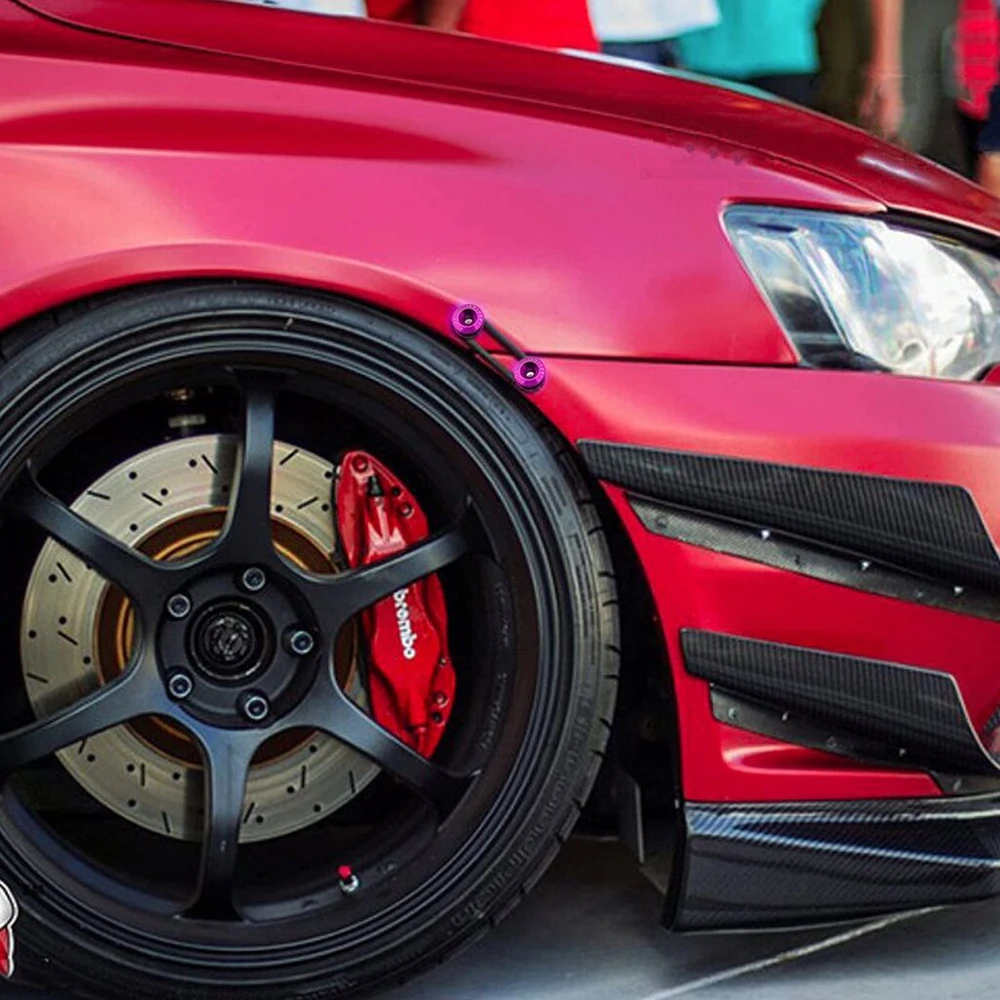 Greito atjungimo tvirtinimo detalės, laikikliai automobiliui, violetiniai, 4vnt