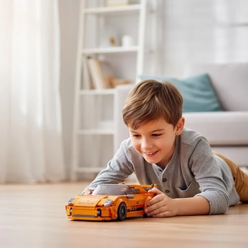 Konstruktorius/dėlionė oranžinė mašinėlė Porsche 911, 318 dalių