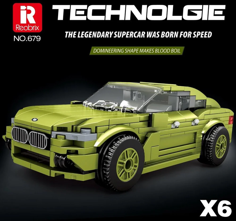 Konstruktorius/dėlionė žalia mašinėlė BMW X6, 452 dalių