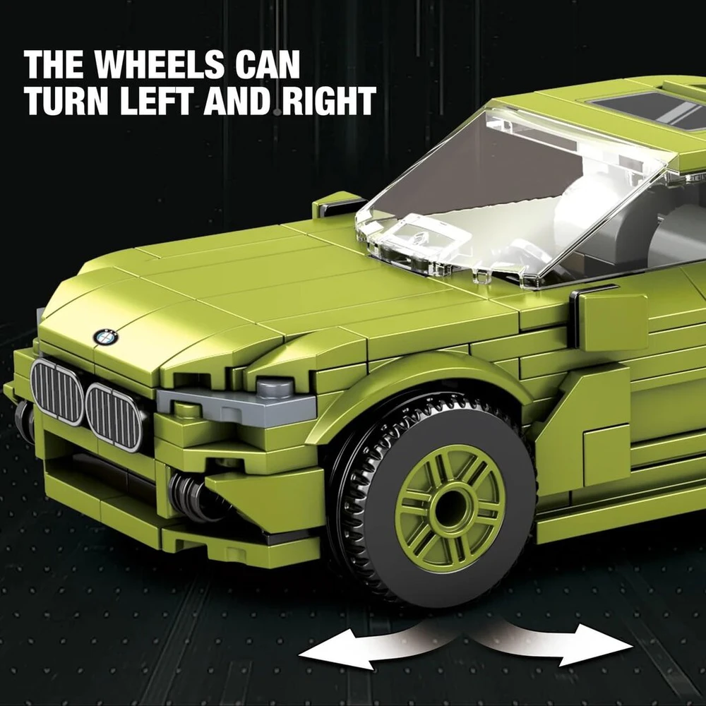 Konstruktorius/dėlionė žalia mašinėlė BMW X6, 452 dalių