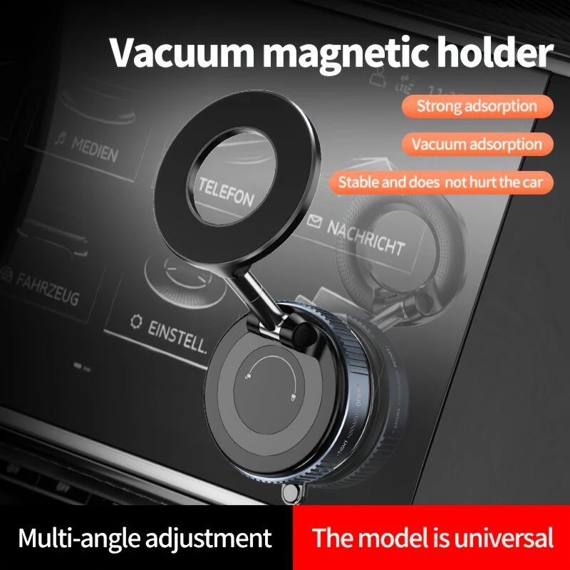 Magnetinis automobilinis telefono laikiklis, juodas