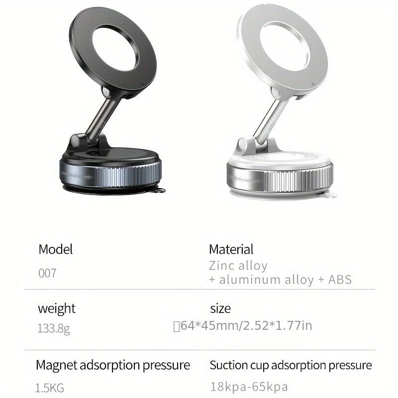 Magnetinis automobilinis telefono laikiklis, juodas