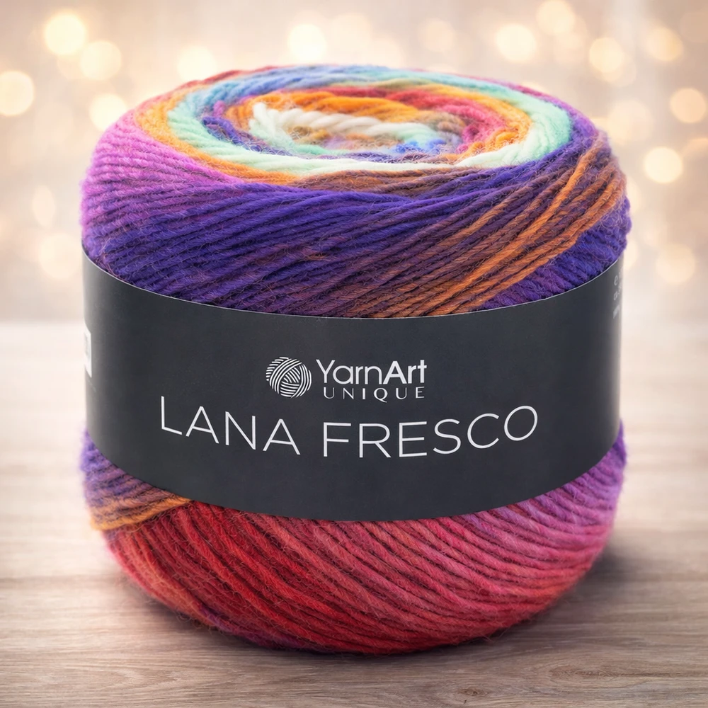Mezgimo siūlai YarnArt Lana Fresco 8115 (100% vilna), 100g, 4 vnt