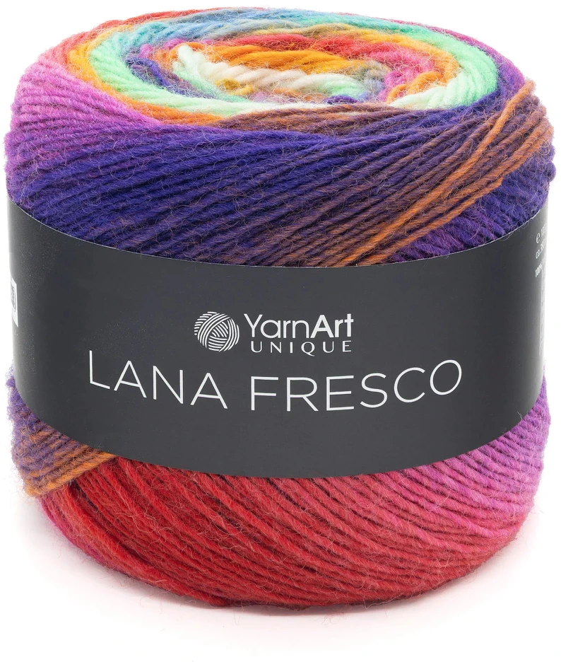 Mezgimo siūlai YarnArt Lana Fresco 8115 (100% vilna), 100g, 4 vnt