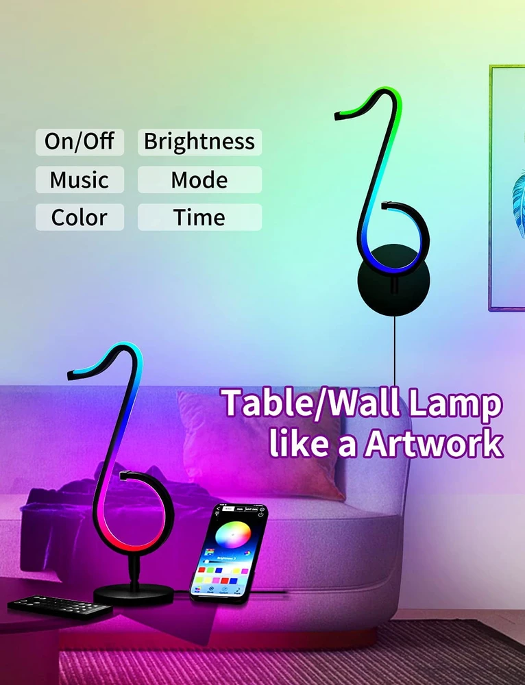 Nordhelios Išmanusis RGB LED šviestuvas „Muzikinė Nota Tik Tok“ – Bluetooth, App valdymas ir sinchronizacija su muzika