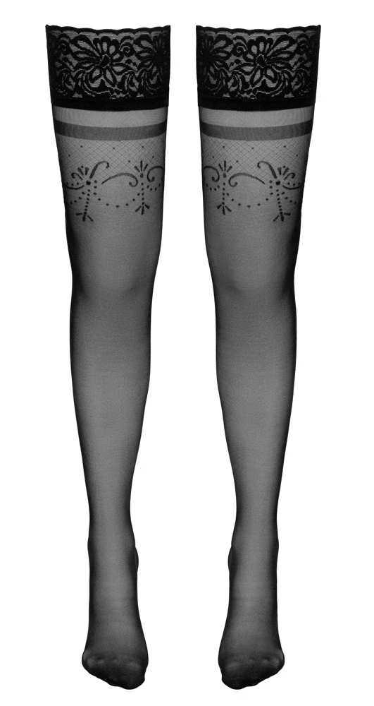 Cottelli Legwear Hold-up Stockings Juodas 5
