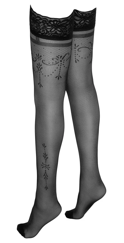 Cottelli Legwear Hold-up Stockings Juodas 4