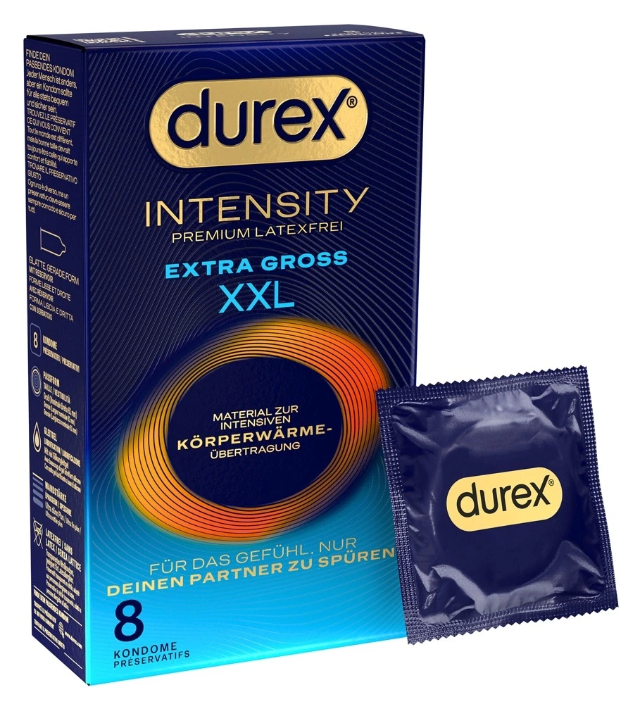 Durex Intensity ypač dideli lęšeliai, 8 vnt.