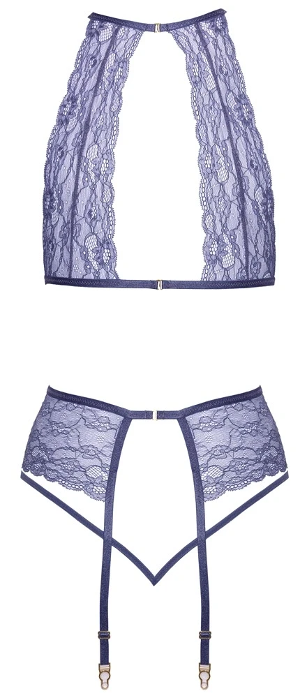 seksualus 3 dalių komplektas Suspender Set L/XL