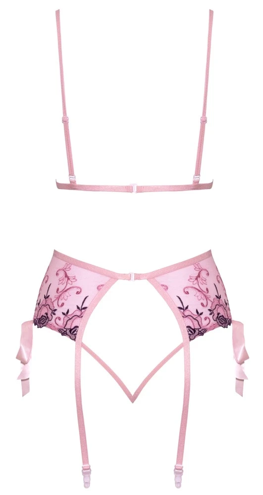 seksualus 2 dalių komplektas Bra Set Embroidery L/XL