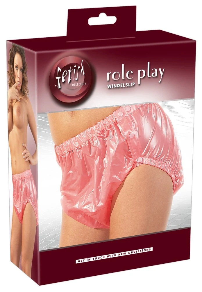 Fetish Collection Rožinė Sauskelnių kelnaitės rožinės M/L