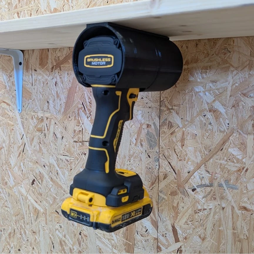 Garageprintslt DEWALT DCF smūgio įrankio ir smūginio veržliarakčio laikiklis ant sienos 18V xr 20V max įrankiams