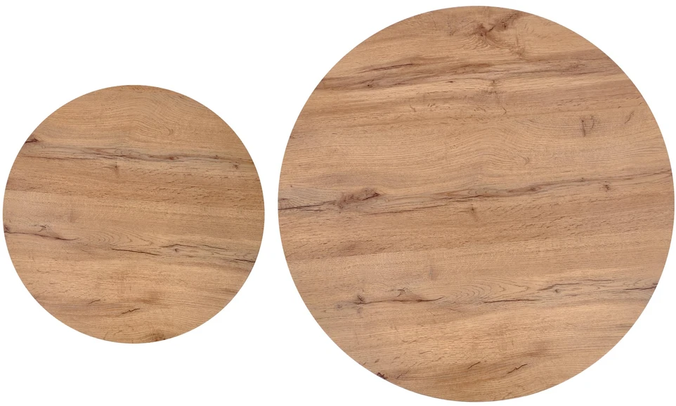 ANGER set of two, top - auksinis oak, legs - juodas