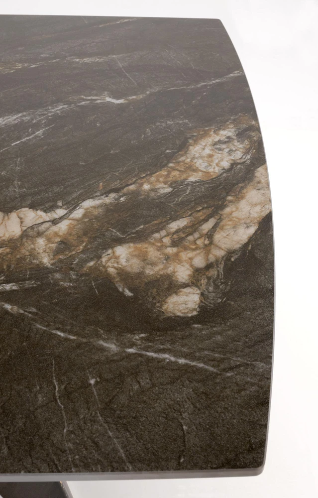 ARMANI extension table, juodas marble / juodas