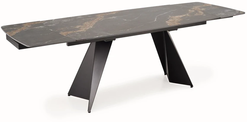 ARMANI extension table, juodas marble / juodas