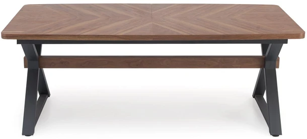 BARON extension table, walnut / juodas
