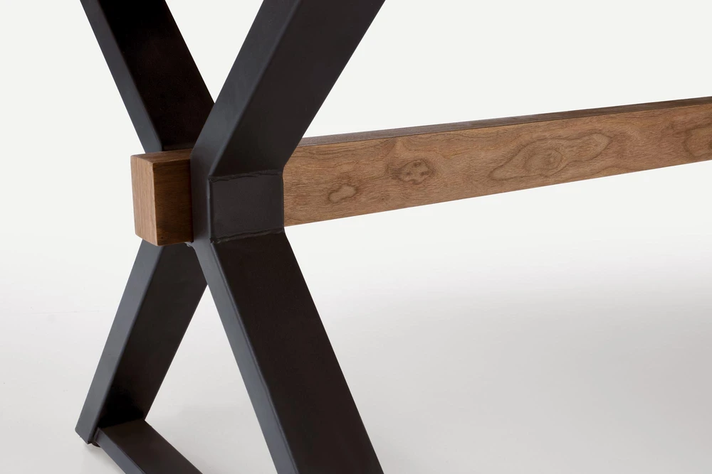 BARON extension table, walnut / juodas