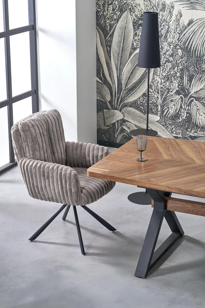 BARON extension table, walnut / juodas