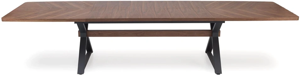 BARON extension table, walnut / juodas