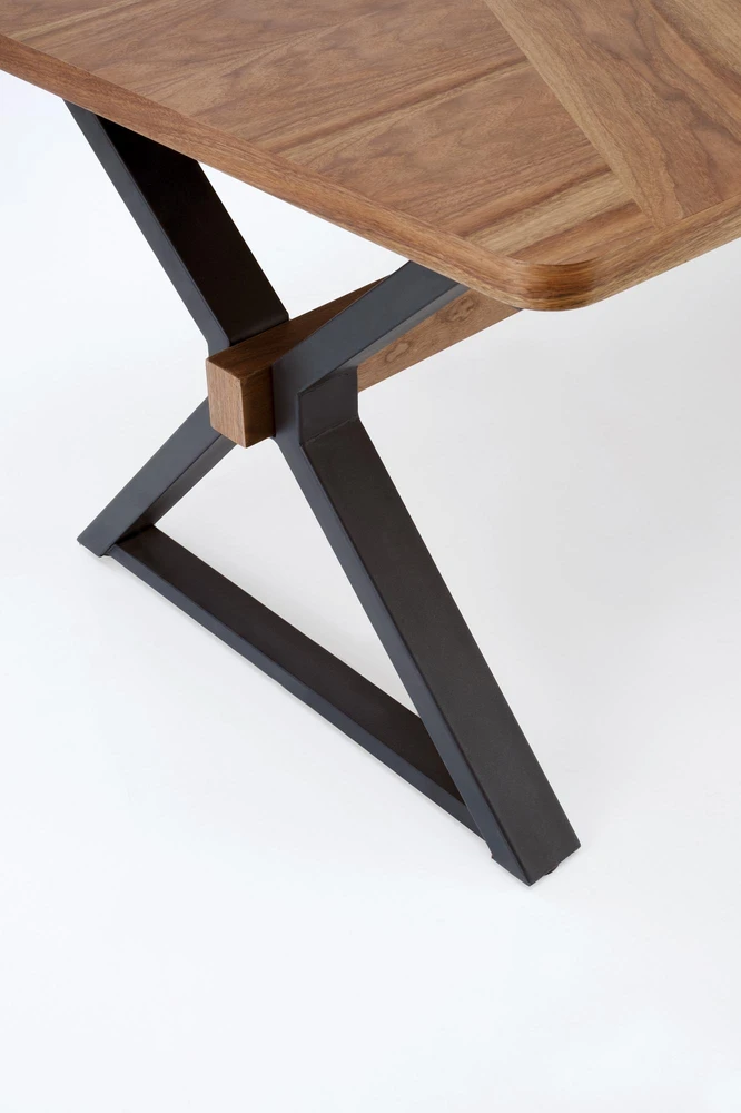BARON extension table, walnut / juodas