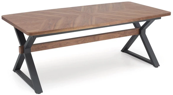 BARON extension table, walnut / juodas