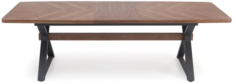 BARON extension table, walnut / juodas