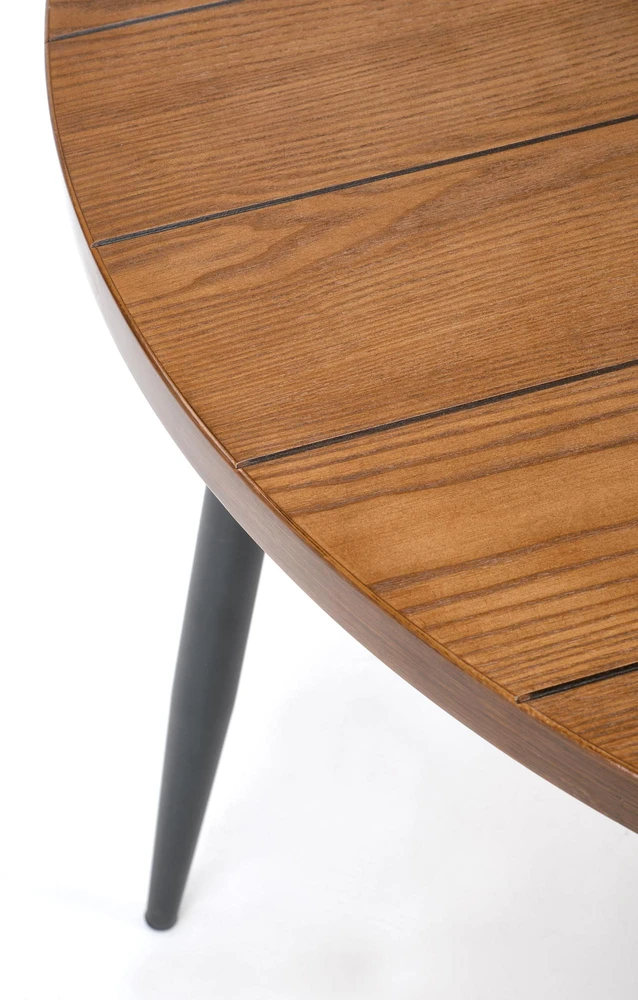 BARRY round table, walnut / juodas