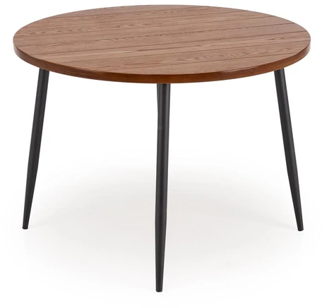 BARRY round table, walnut / juodas