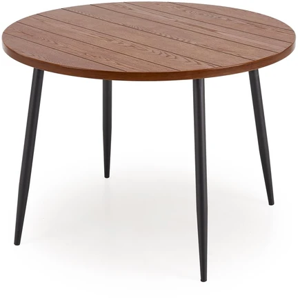 BARRY round table, walnut / juodas