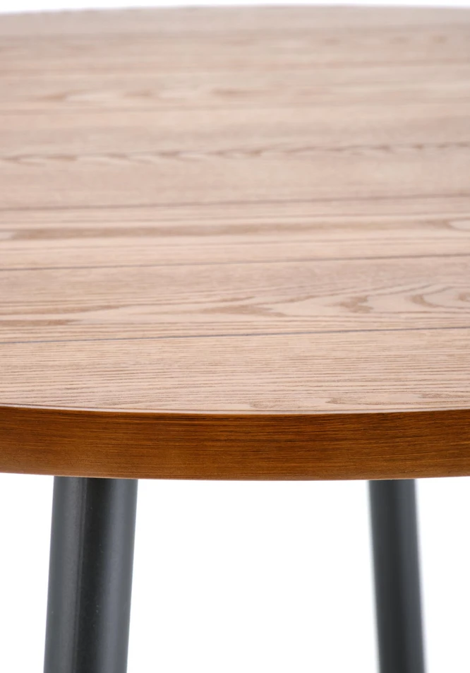 BARRY round table, walnut / juodas