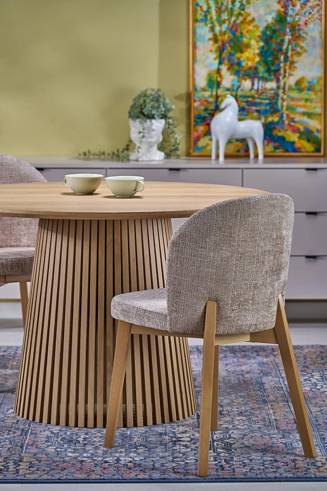 BASSO chair honey oak / CREMONA 14 (beige)