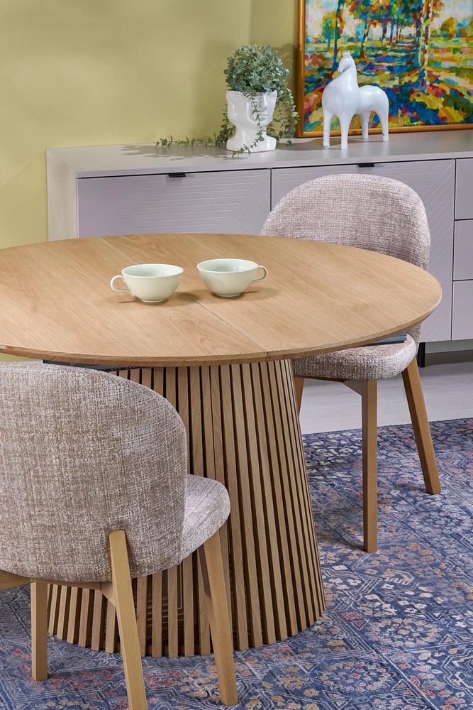 BASSO chair honey oak / CREMONA 14 (beige)