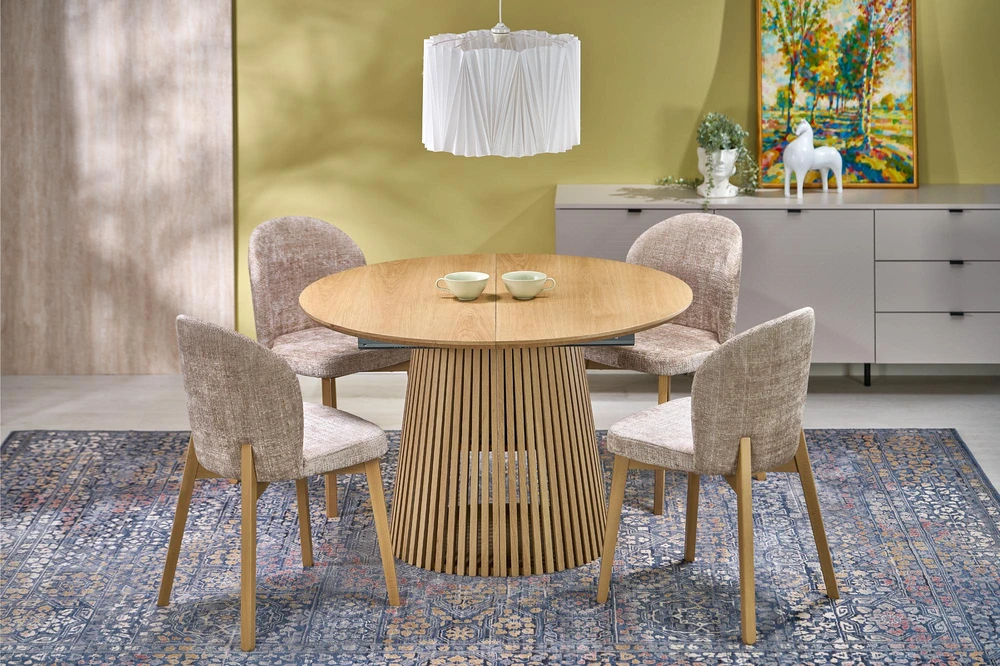 BASSO chair honey oak / CREMONA 14 (beige)