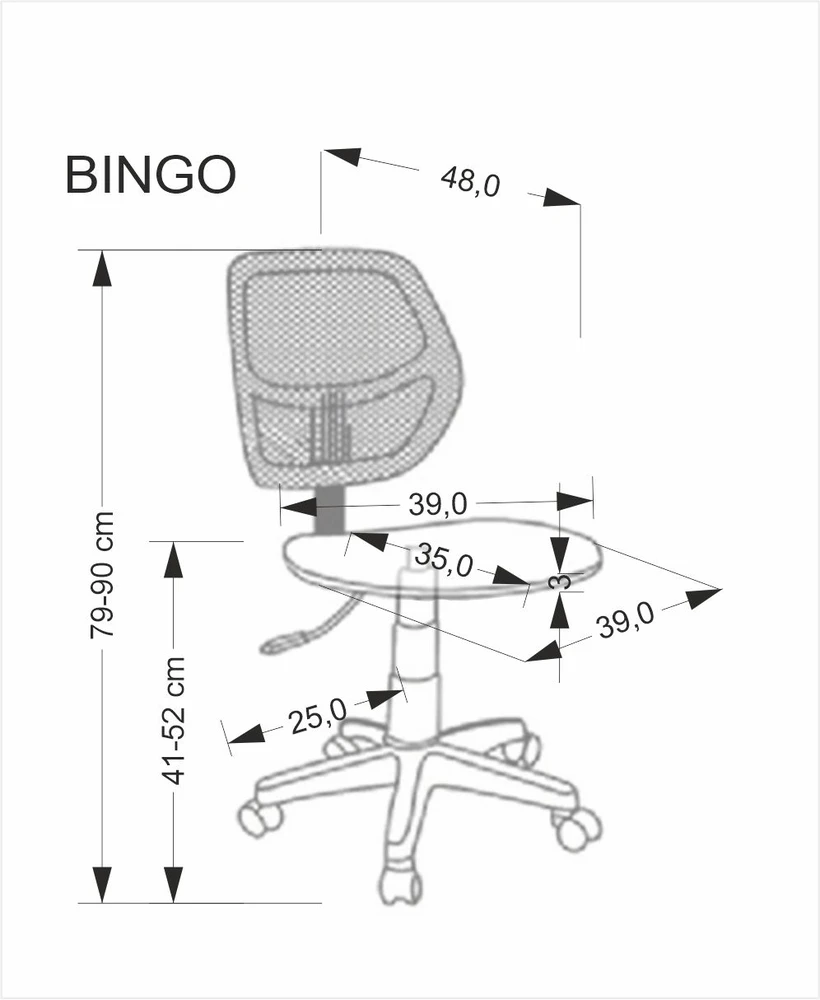 Halmar Kėdė BINGO Office Juoda
