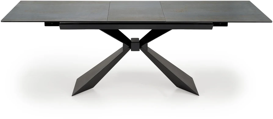 Blue LUCIANO extension table, mėlynas marble / juodas